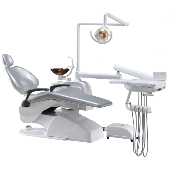 Sample Full Set Dental Chair Unit with Monitor  Amostra de conjunto de cadeira odontológica completa com monitor