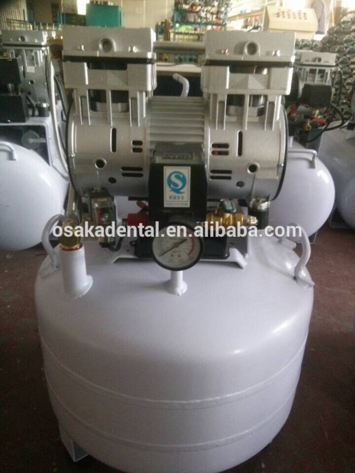 Compressor de ar dental sem óleo silencioso para uma unidade dentária