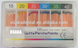 Pontos Gutta Percha / material dentário / material ortodôntico