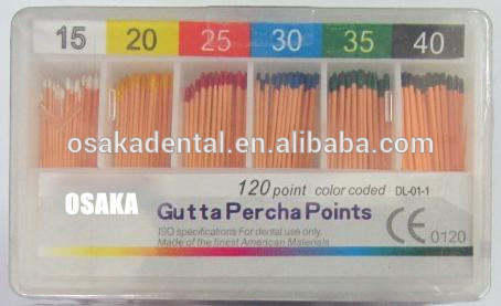 Pontos Gutta Percha / material dentário / material ortodôntico