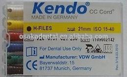 Fornecedor dental de arquivos Endo Venda quente arquivo VDW / Kendo Hedstrom / arquivos de canal radicular / Equipamentos de Terapia Oral
