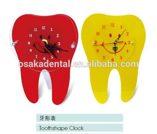 relógio dentado vermelho / para decoração odontológica / para presentes odontológicos / de produtos culturais odontológicos