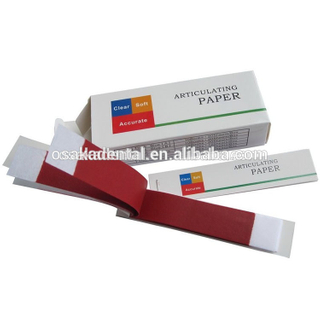 Papel de articulação dental (vermelho / azul / vermelho e azul) para articular