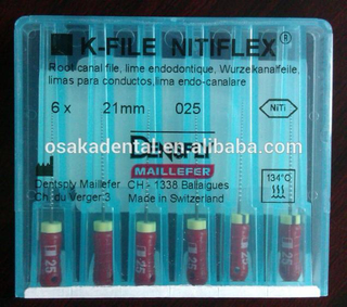 Dentsply K-File original NITI FLEX (mosca do canal radicular) / Instrumento odontológico / limas odontológicas
