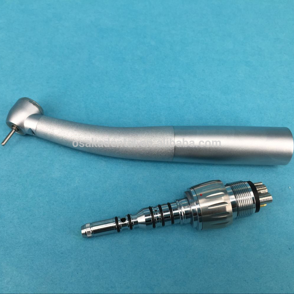 O handpiece de alta velocidade da fibra óptica com acoplamento tem a função de controle da água