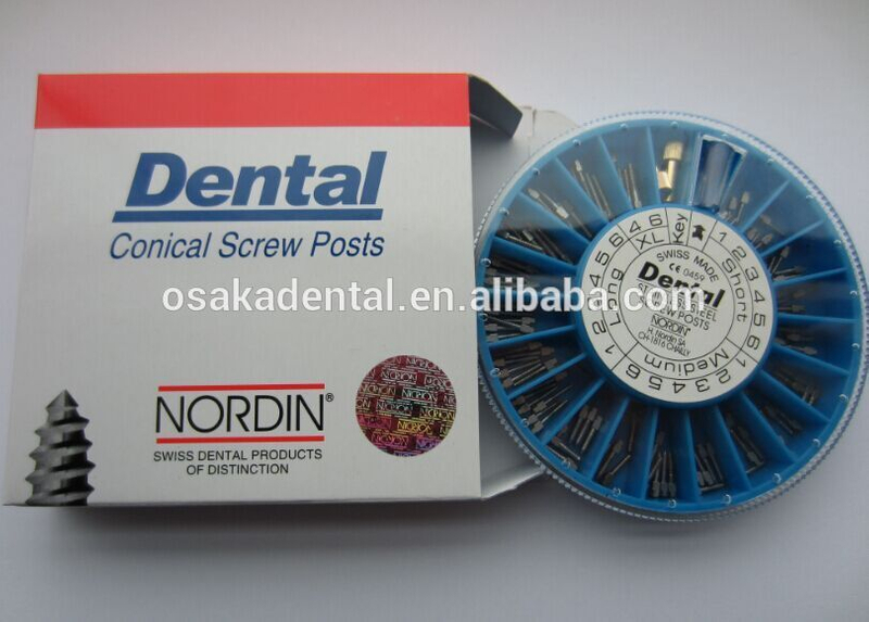 Material de implante dentário Aço inoxidável / banhado a ouro / parafuso de titânio