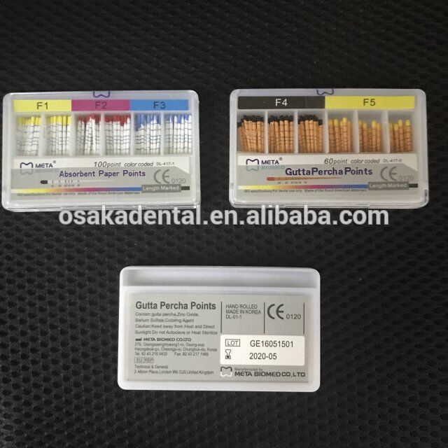 Dental F1-F5 Gutta Percha Points Profundidade mm Marcada