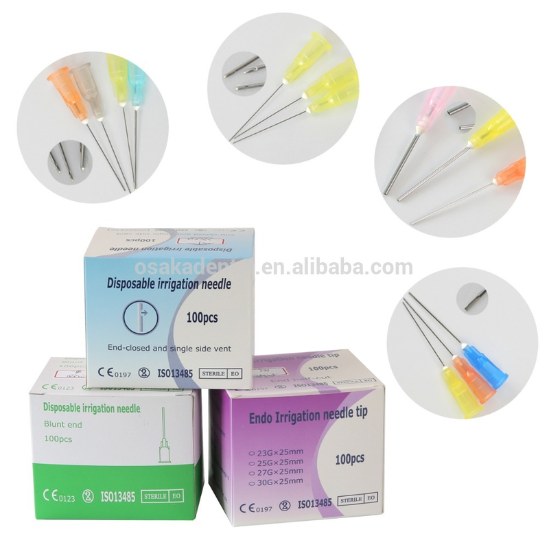 Agulha descartável da irrigação de Endo com tipo diferente