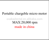 Micro motor portátil recarregável 20.000 rpm