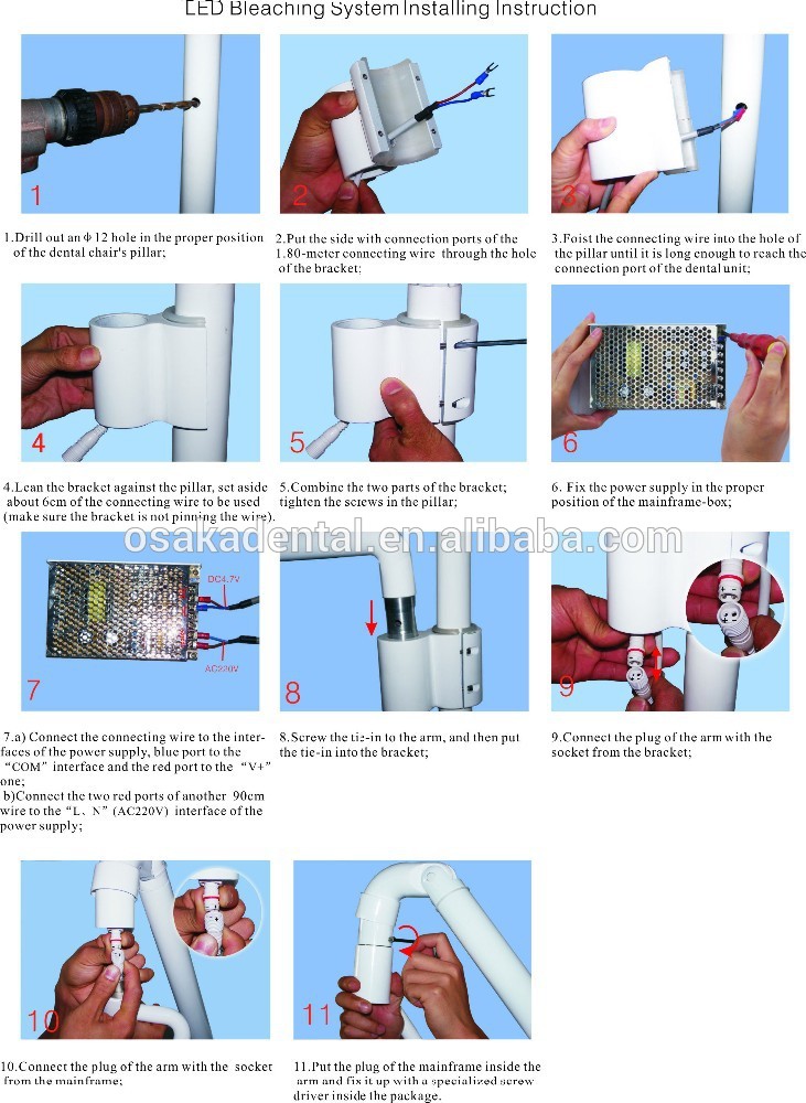 Máquina de clareamento / branqueamento de dentes dentários conectada com a unidade dental OSA-F283