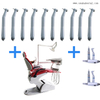Cadeira odontológica com peça de mão dental e peça de mão de baixa velocidade