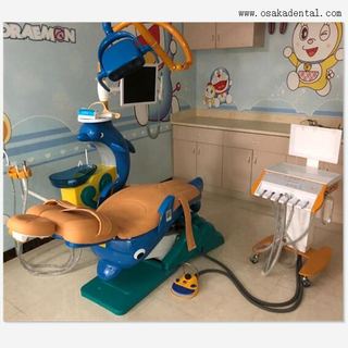 Unidade de cadeira odontológica infantil adorável golfinho cartoon 