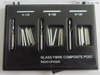 18pcs pós + 3pcs brocas de fibra de vidro branca