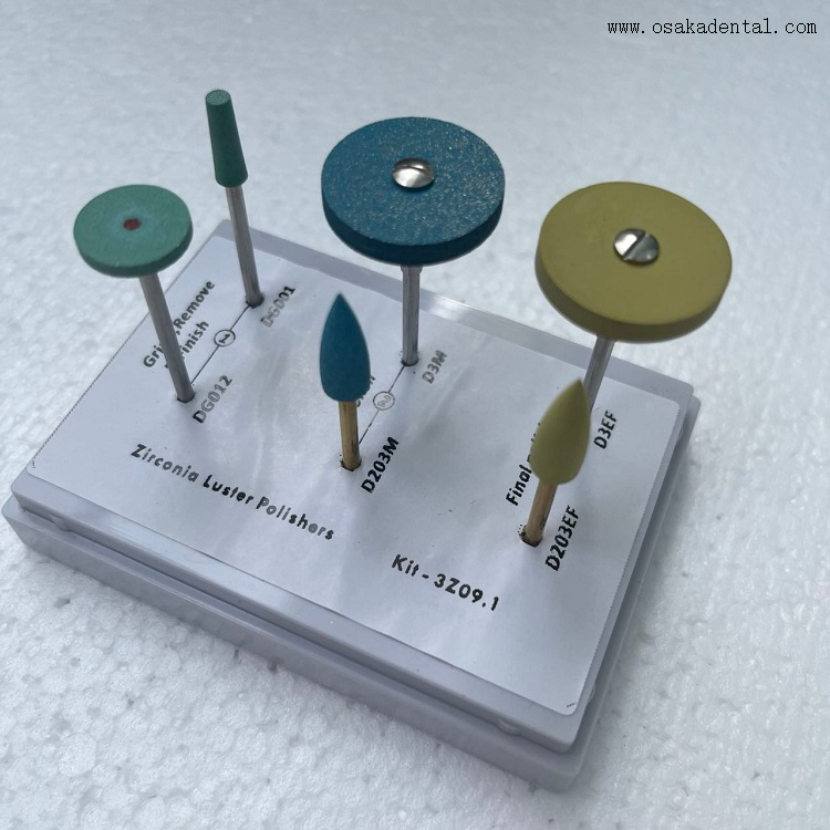 Kit de polimento de brilho de zircônia dental 3A12