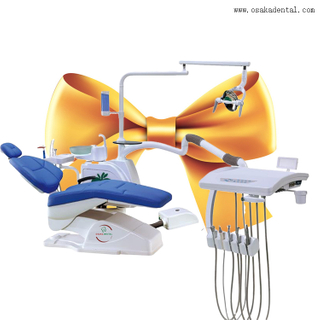 Unidade de cadeira odontológica OSA-1-68B com cor azul e braço forte