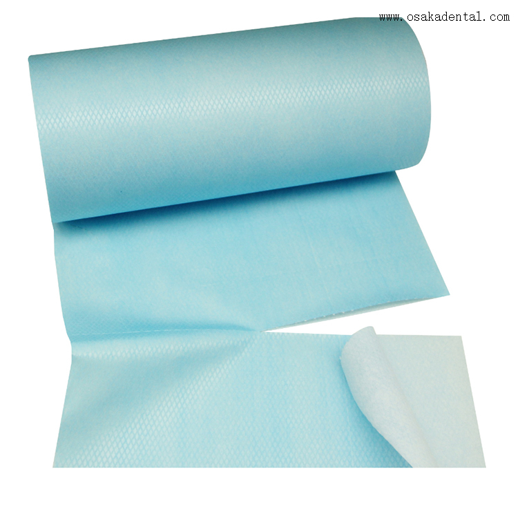 Rolo de babadores dentais de material descartável odontológico