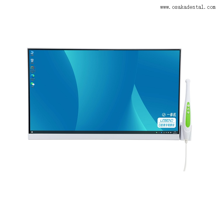 Câmera intraoral dental de monitor branco de 24 polegadas com suporte de monitor de metal OSA-950W-24
