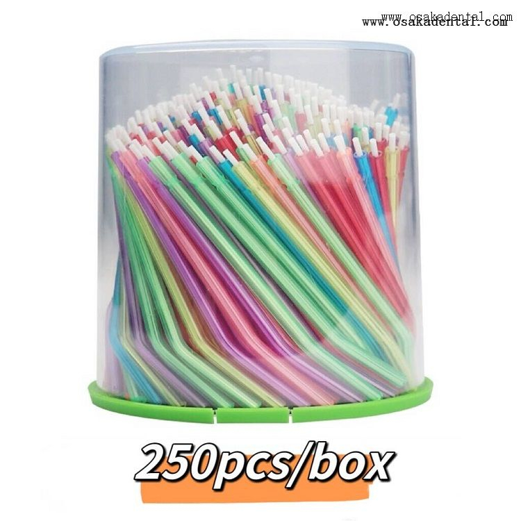 Pacote colorido da garrafa das pontas da seringa do material descartável dental HC-SS06