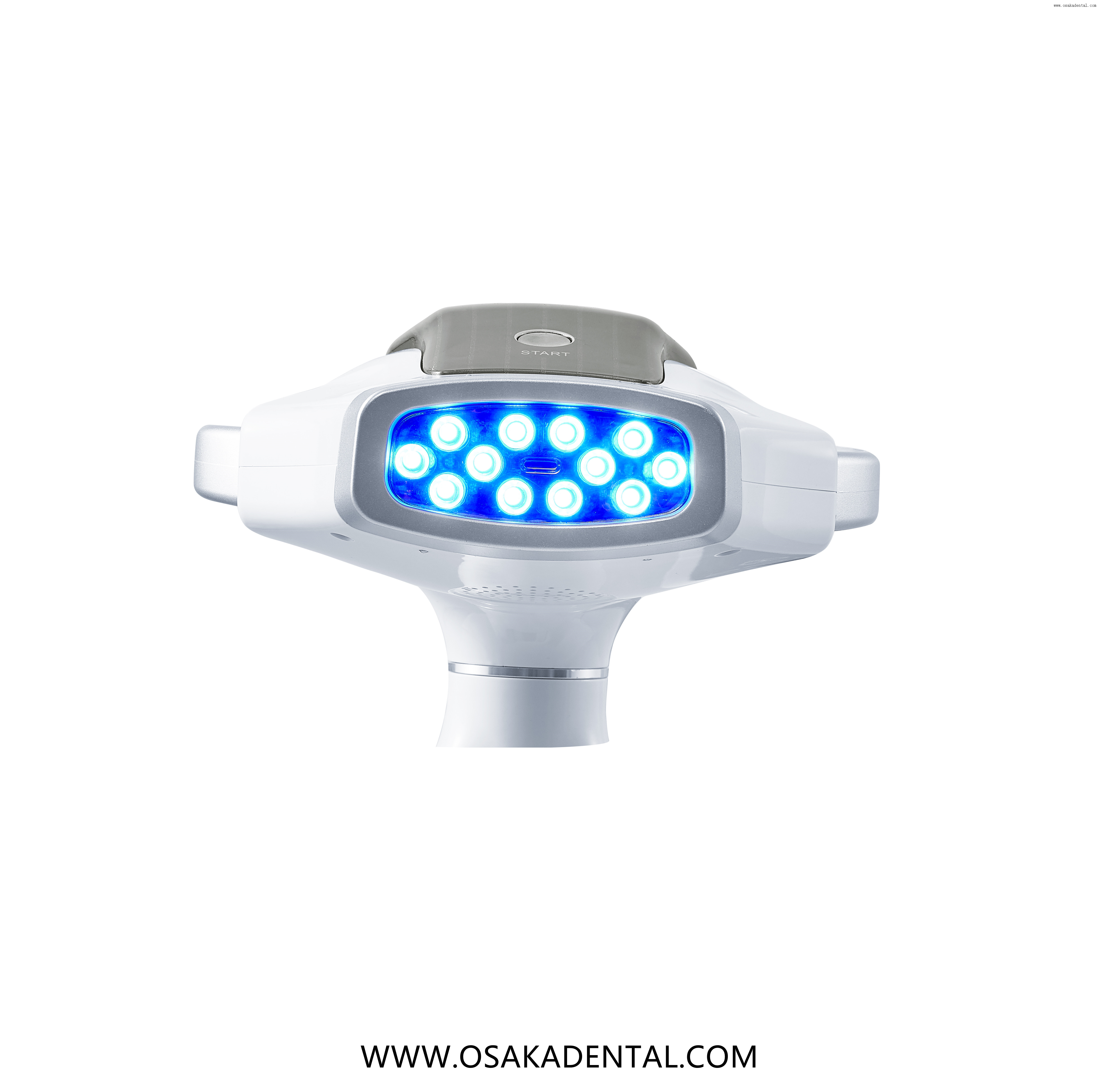 Lâmpada de clareamento dental Mobie de 10 LEDs de cor azul com roda