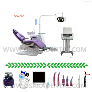 Unidade de cadeira odontológica de alta classe da empresa odontológica osaka com material de impressão de alginato dentário