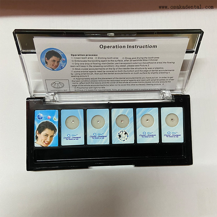 Acessórios odontológicos gemas de cristal ou diamante para dentes
