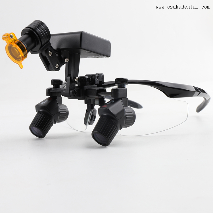 Conjunto de luz de lente de aumento de canto dental lupas dentárias