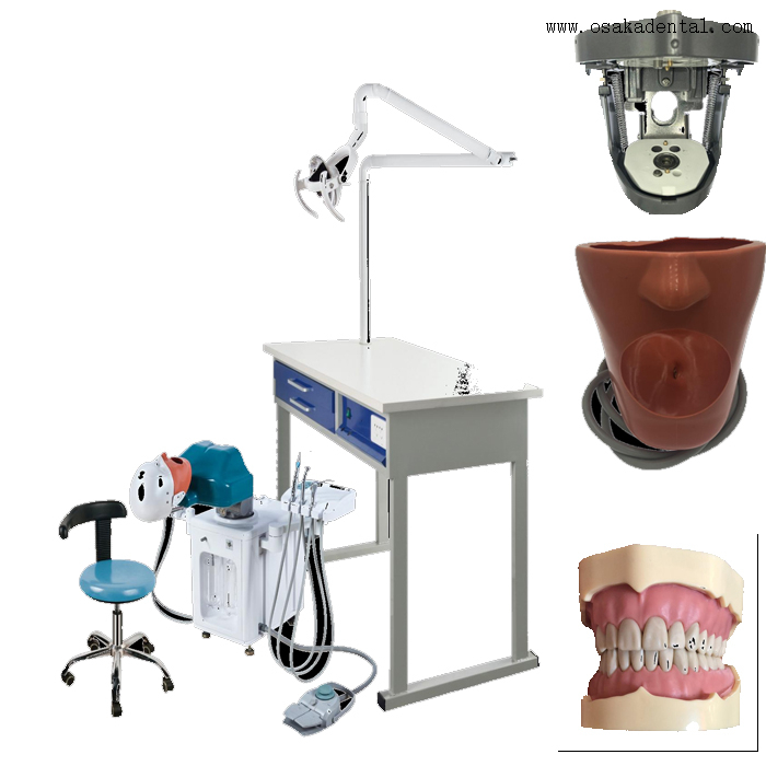 Simulação elétrica odontológica para 1 aluno e operação com quatro mãos