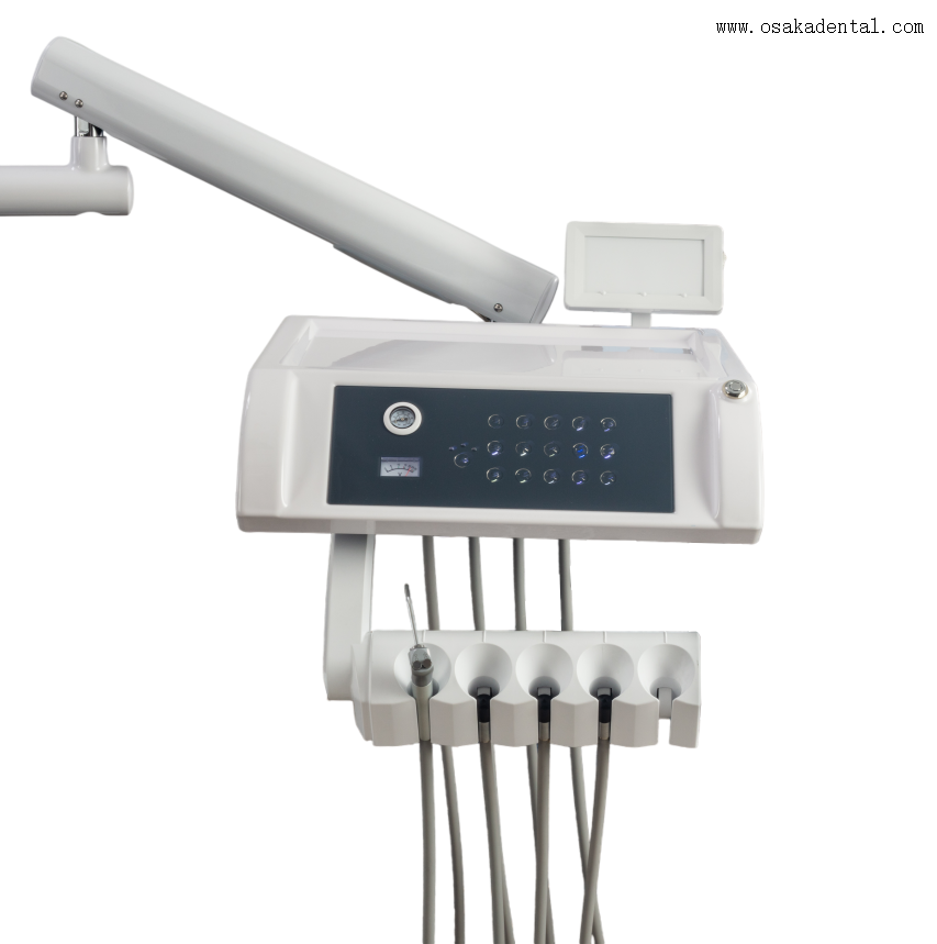 Unidade odontológica de luxo com sistema de controle de pedal multifuncional 
