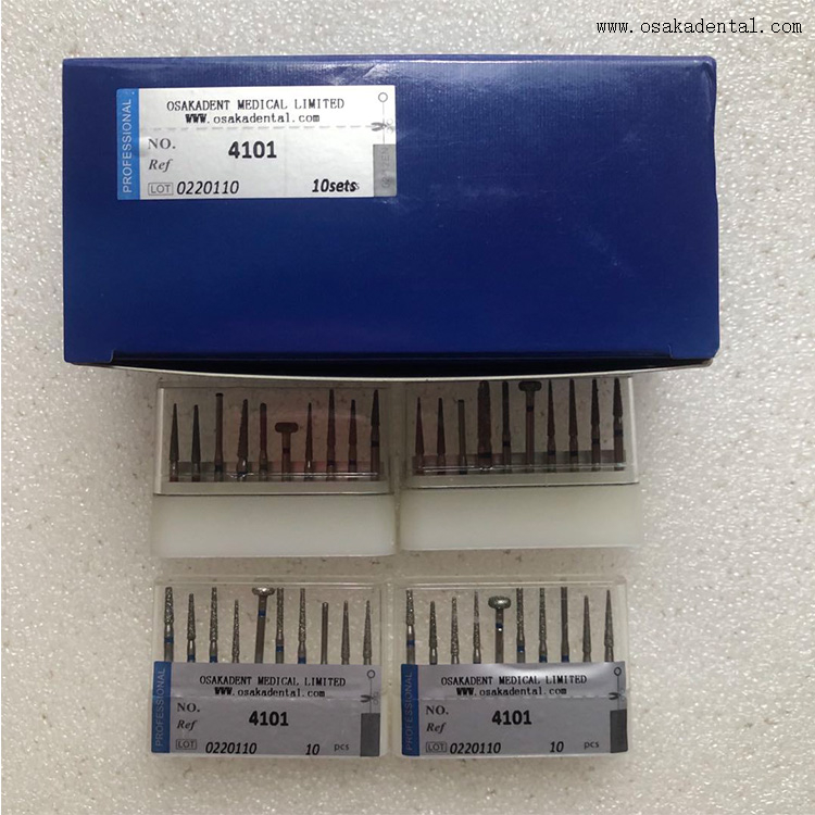 Peça de mão odontológica de alta velocidade brocas diamantadas