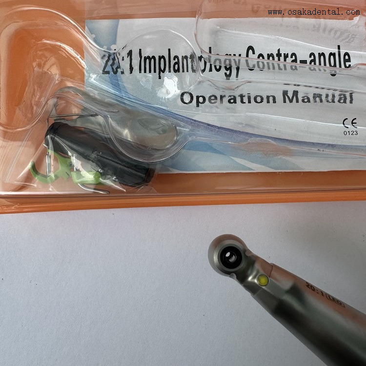 LED de aço inoxidável contra ângulo de implante dentário 20:1