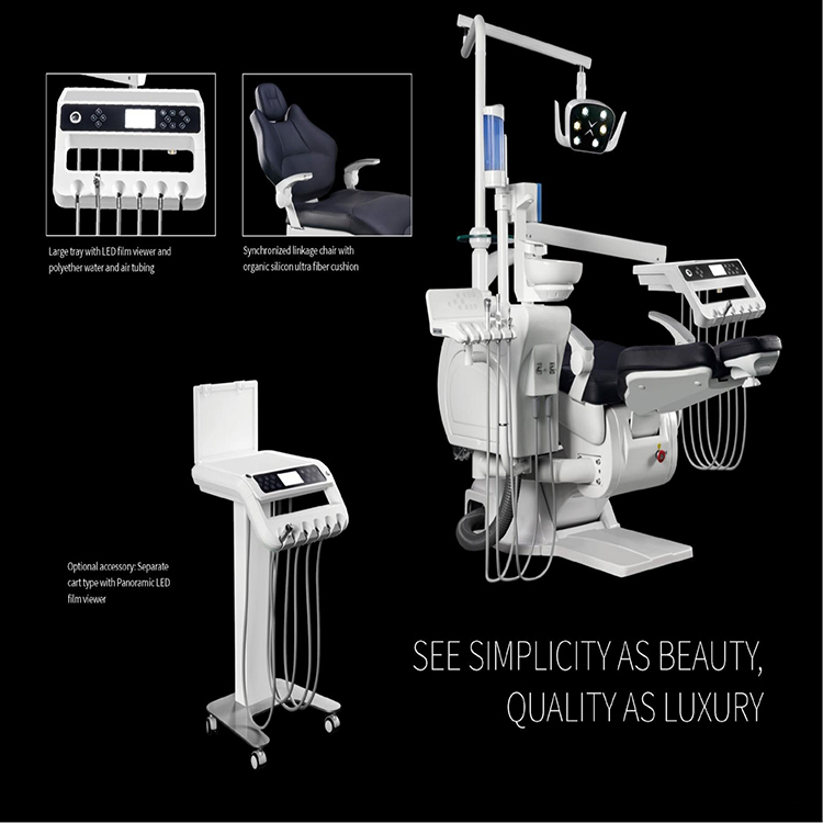 Unidade de cadeira odontológica com interruptor de pedal multifuncional
