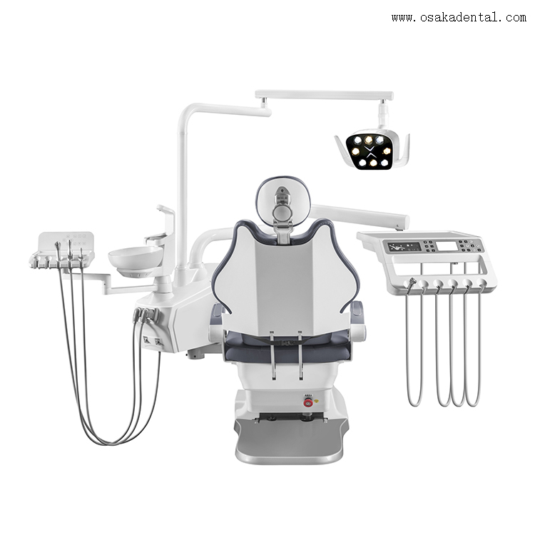 Cadeira odontológica de couro odontológico com unidade odontológica de assento de grande largura com solução perfeita para alta demanda