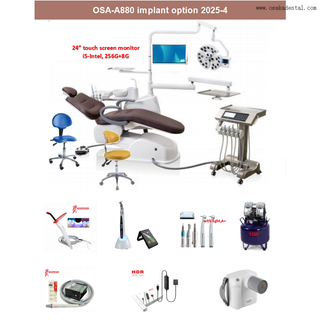 Unidade de implante dentário para uso clínico Cadeira odontológica com opção completa para uso clínico odontológico OSA-A-880