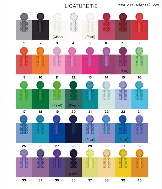 Laço de ligadura ortodôntica dentária material sem látex 40 unidades/saco OSA-F729-S1