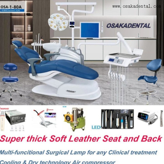 Conjunto de cadeira odontológica de couro macio super grosso 