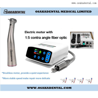 Motor elétrico dental Burshless com fibra óptica contra-ângulo 1:5