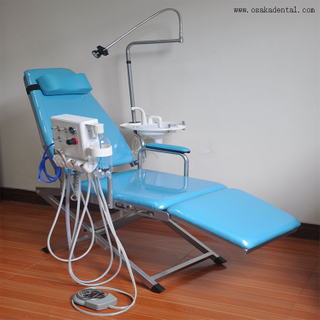Unidade móvel dobrável portátil da cadeira dental com luz LED