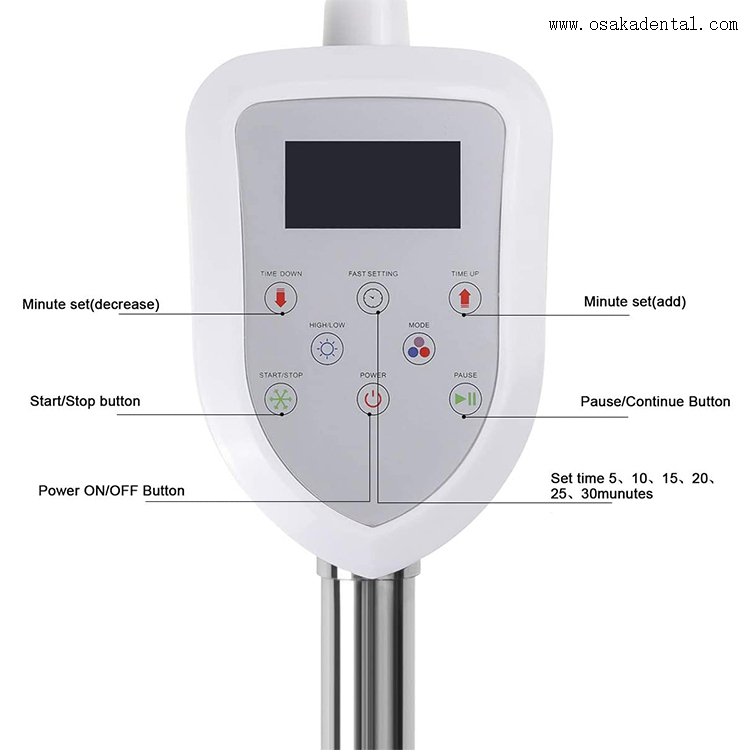 Unidade de branqueamento de painel de display digital odontológico