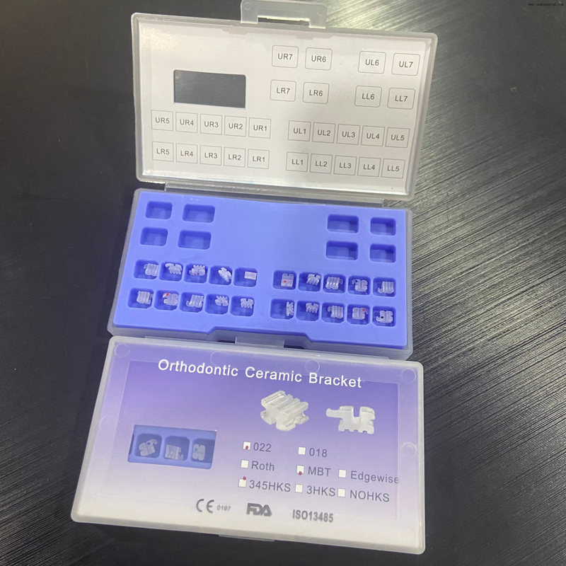 Suporte cerâmico para ortodontia dentária ROTH/MBT 345 gancho OSA-P90-1