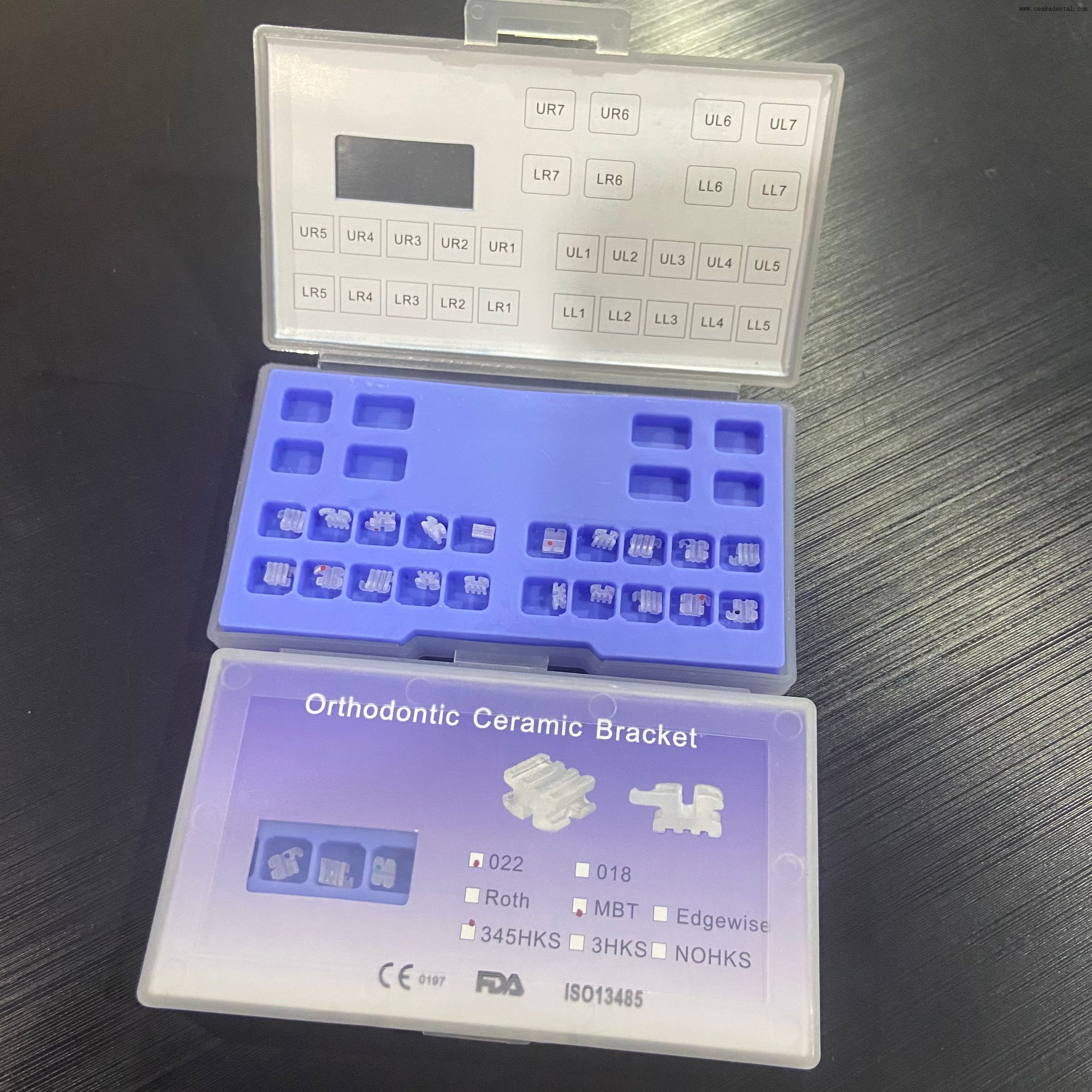 Suporte cerâmico para ortodontia dentária ROTH/MBT 345 gancho OSA-P90-1