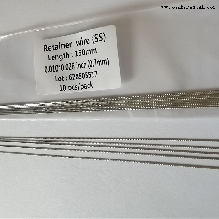 Fio de aço inoxidável dental do retentor dos acessórios ortodônticos