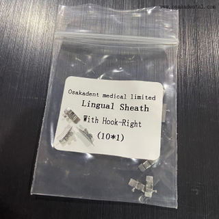 Bainha Lingual Ortodôntica Dentária com Gancho Direita