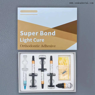 Adesivo de fotopolimerização ortodôntica dentária de material dentário
