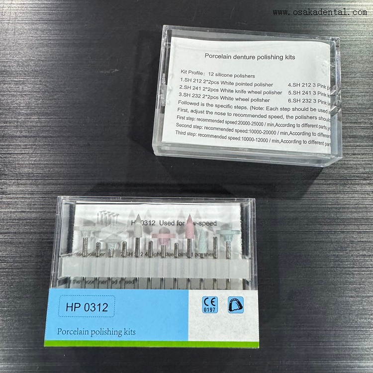 Kit de polimento dentário HP 0312 para peça de mão de baixa velocidade
