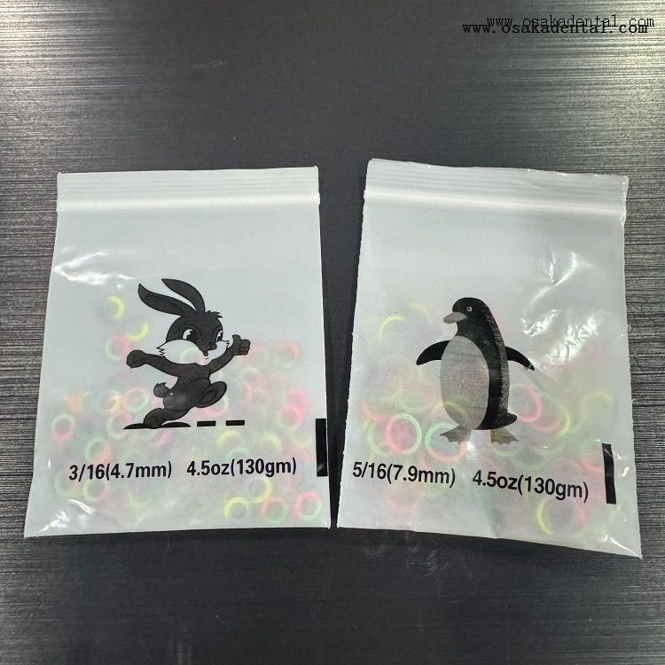 Anéis-O elastoméricos ortodônticos dentais de cor dupla para elástico de aparelho