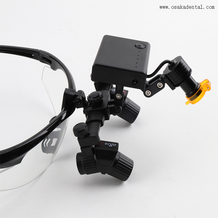 Conjunto de luz de lente de aumento de canto dental lupas dentárias