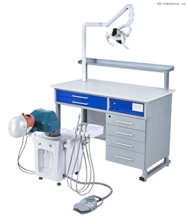 Simulação de luxo de operação a quatro mãos para 1 aluno