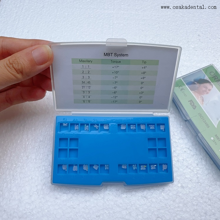 Suporte cerâmico ortodôntico dental base de malha roth/mbt OSA-F690-Ice