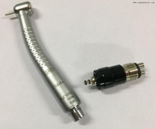 Peça de mão dentária portátil com suporte de botão