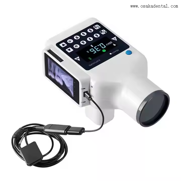 Máquina portátil da unidade de raio x dental do punho dental com display instantâneo da imagem do lcd e máquina dental do raio x do sensor incorporado